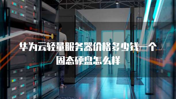 华为云轻量服务器价格多少钱一个固态硬盘怎么样