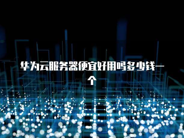 华为云服务器便宜好用吗多少钱一个