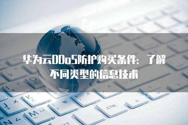 华为云DDoS防护购买条件：了解不同类型的信息技术