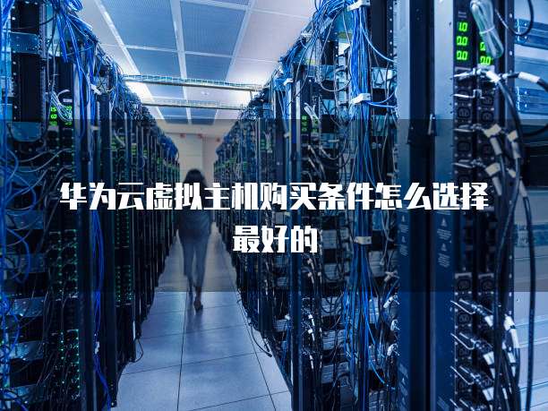 华为云虚拟主机购买条件怎么选择最好的