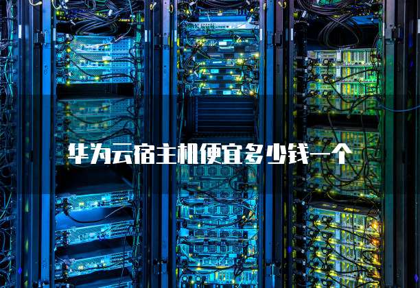华为云宿主机便宜多少钱一个