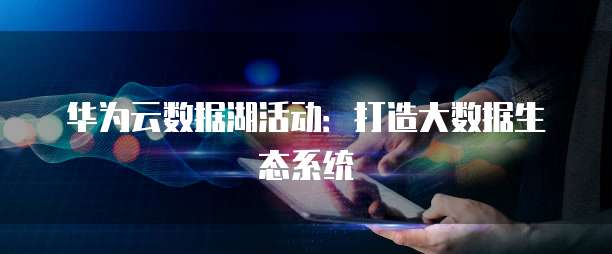 华为云数据湖活动:打造大数据生态系统
