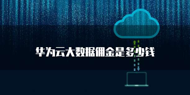 华为云大数据佣金是多少钱