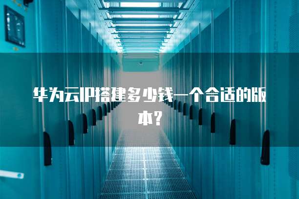 华为云IP搭建多少钱一个合适的版本？