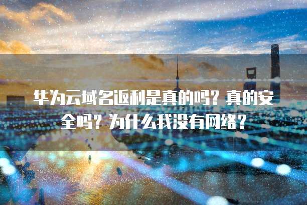 华为云域名返利是真的吗?真的安全吗?为什么我没有网络?