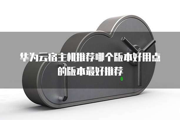 华为云宿主机推荐哪个版本好用点的版本最好推荐