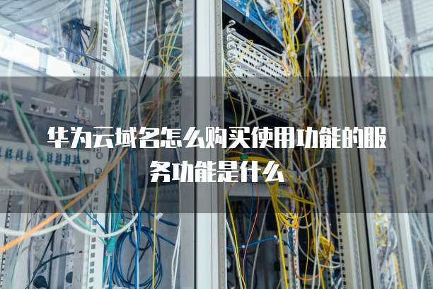 华为云域名怎么购买使用功能的服务功能是什么