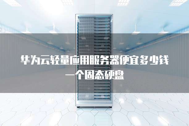 华为云轻量应用服务器便宜多少钱一个固态硬盘