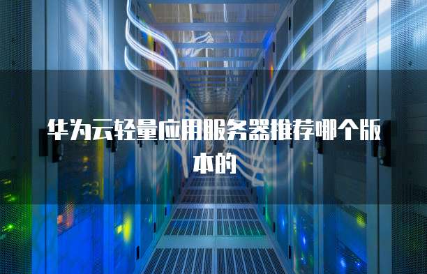 华为云轻量应用服务器推荐哪个版本的