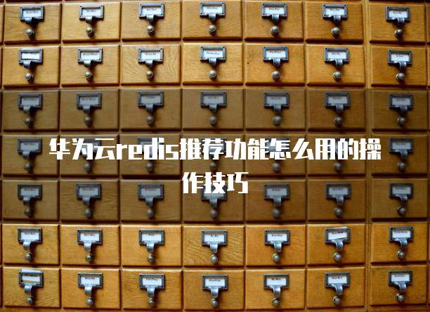 华为云redis推荐功能怎么用的操作技巧