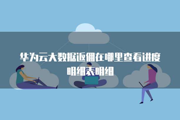 华为云大数据返佣在哪里查看进度明细表明细