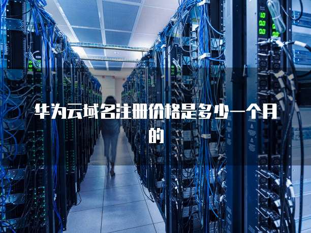华为云域名注册价格是多少一个月的