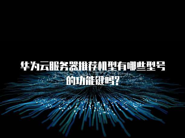 华为云服务器推荐机型有哪些型号的功能键吗?