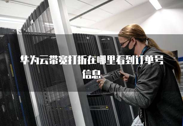 华为云带宽打折在哪里看到订单号信息