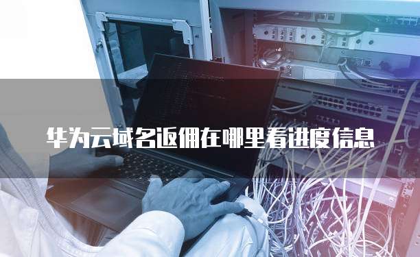 华为云域名返佣在哪里看进度信息