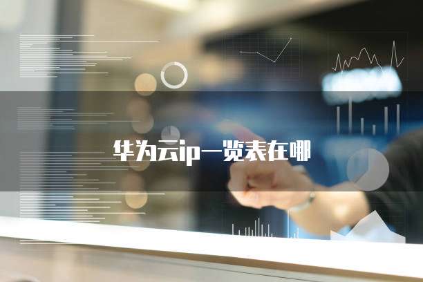 华为云ip一览表在哪