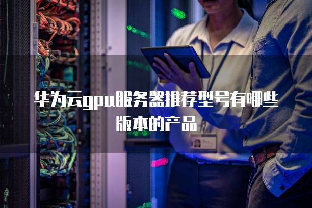 华为云gpu服务器推荐型号有哪些版本的产品
