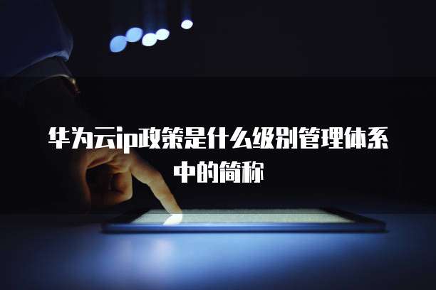 华为云ip政策是什么级别管理体系中的简称