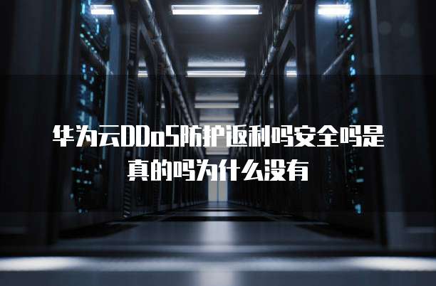 华为云DDoS防护返利吗安全吗是真的吗为什么没有