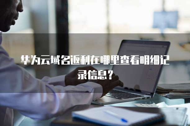 华为云域名返利在哪里查看明细记录信息？
