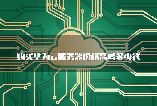 购买华为云服务器价格高吗多少钱