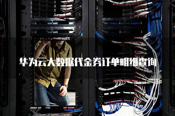 华为云大数据代金券订单明细查询