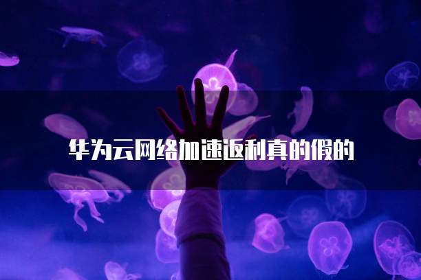 华为云网络加速返利真的假的