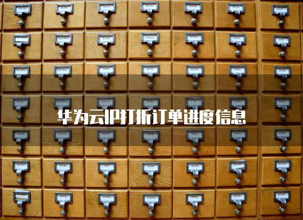 华为云IP打折订单进度信息