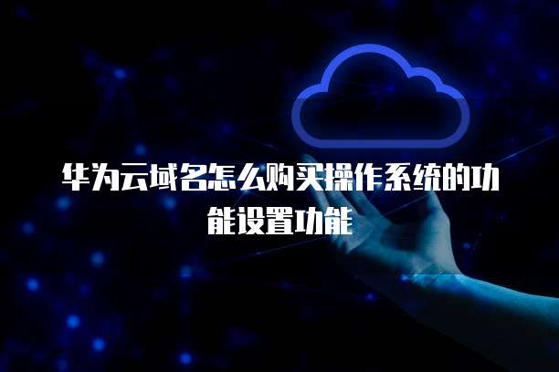 华为云域名怎么购买操作系统的功能设置功能