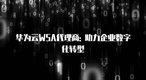 华为云WSA代理商: 助力企业数字化转型