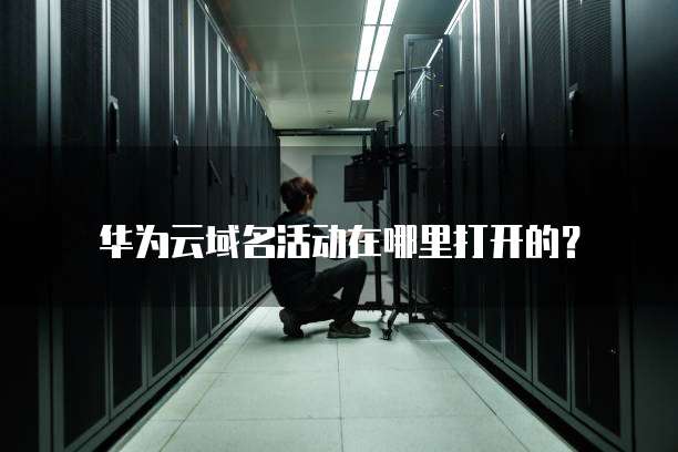 华为云域名活动在哪里打开的？
