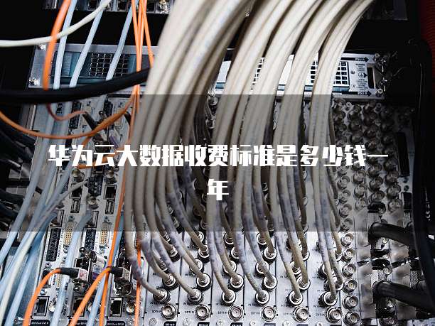 华为云大数据收费标准是多少钱一年