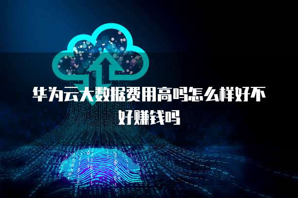 华为云大数据费用高吗怎么样好不好赚钱吗