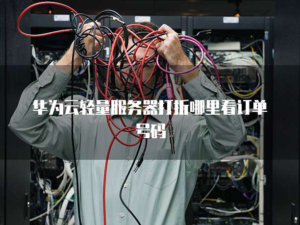 华为云轻量服务器打折哪里看订单号码