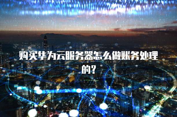 购买华为云服务器怎么做账务处理的?