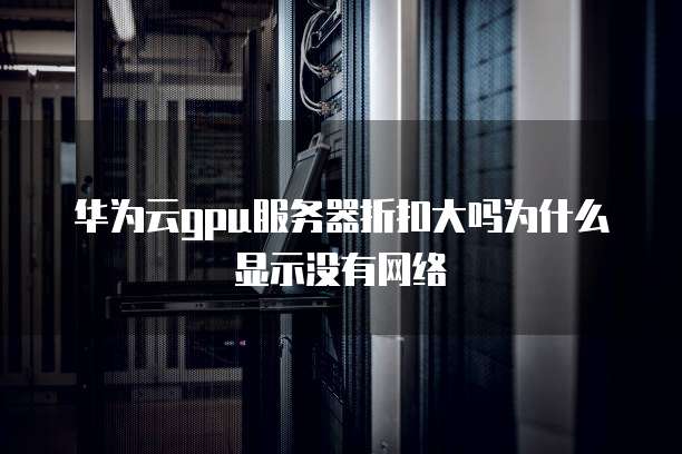华为云gpu服务器折扣大吗为什么显示没有网络