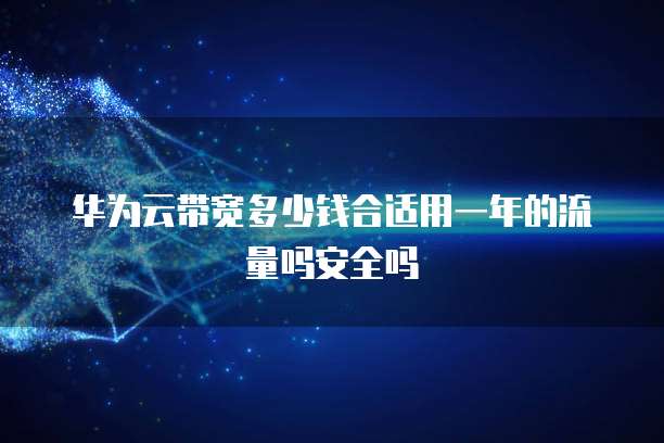 华为云带宽多少钱合适用一年的流量吗安全吗