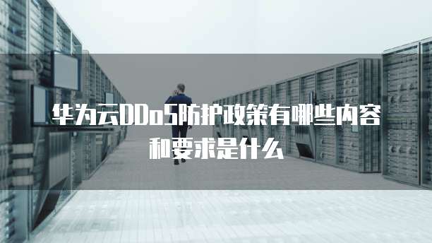 华为云DDoS防护政策有哪些内容和要求是什么
