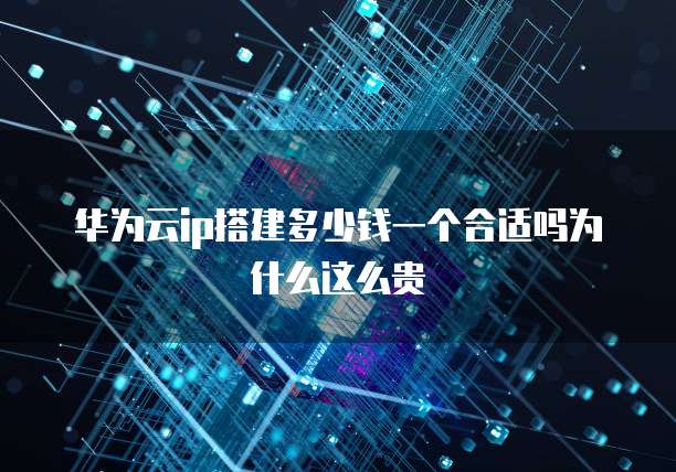 华为云ip搭建多少钱一个合适吗为什么这么贵
