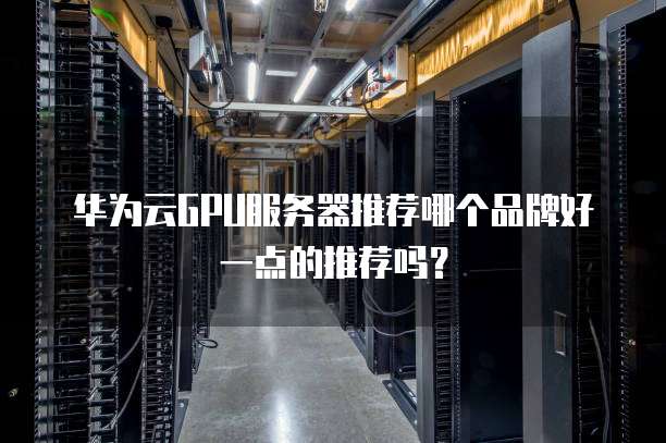 华为云GPU服务器推荐哪个品牌好一点的推荐吗?