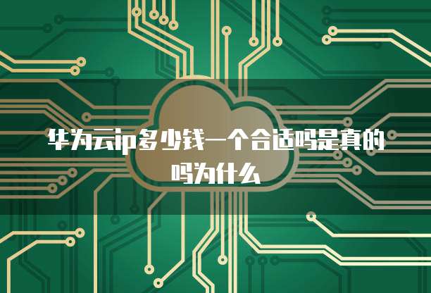华为云ip多少钱一个合适吗是真的吗为什么