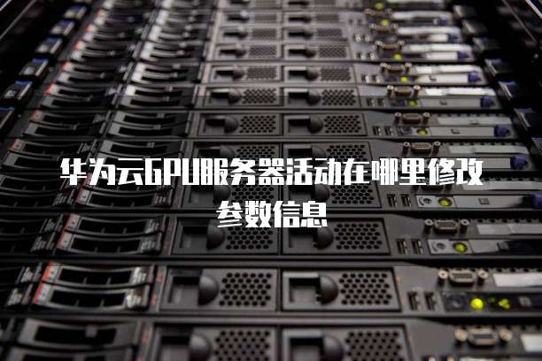 华为云GPU服务器活动在哪里修改参数信息