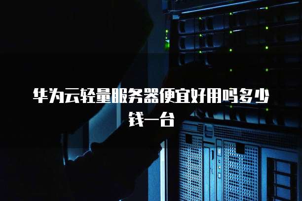 华为云轻量服务器便宜好用吗多少钱一台