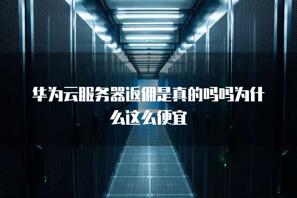 华为云服务器返佣是真的吗吗为什么这么便宜