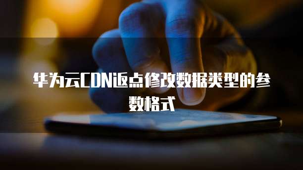 华为云CDN返点修改数据类型的参数格式