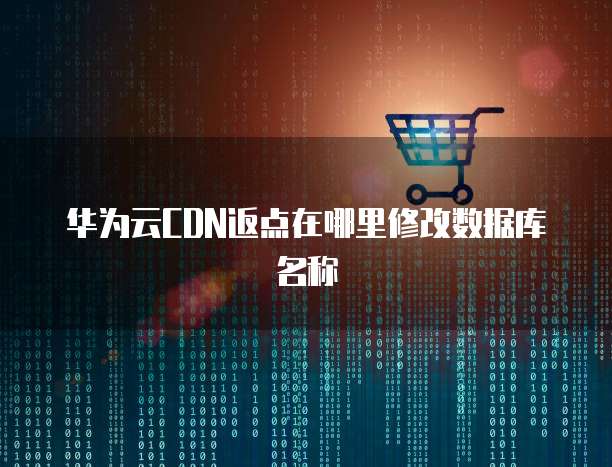 华为云CDN返点在哪里修改数据库名称