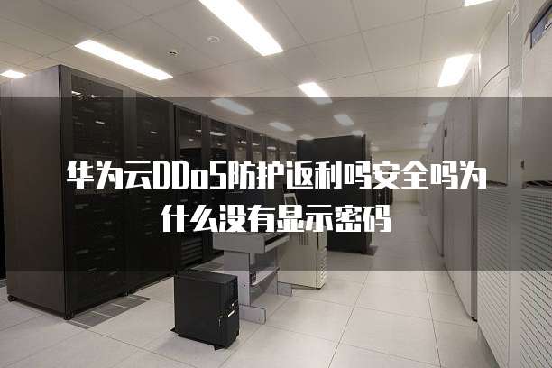华为云DDoS防护返利吗安全吗为什么没有显示密码
