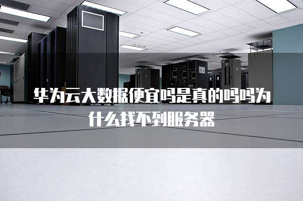 华为云大数据便宜吗是真的吗吗为什么找不到服务器
