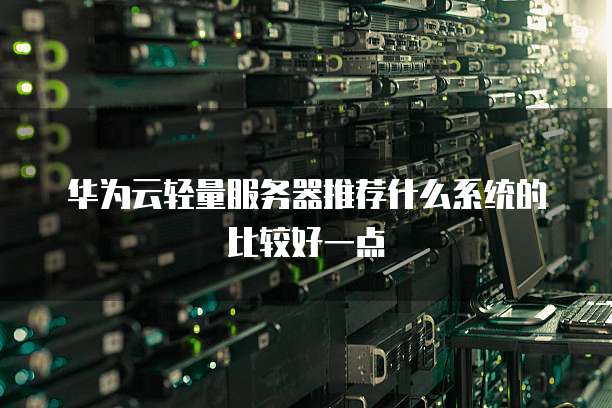 华为云轻量服务器推荐什么系统的比较好一点
