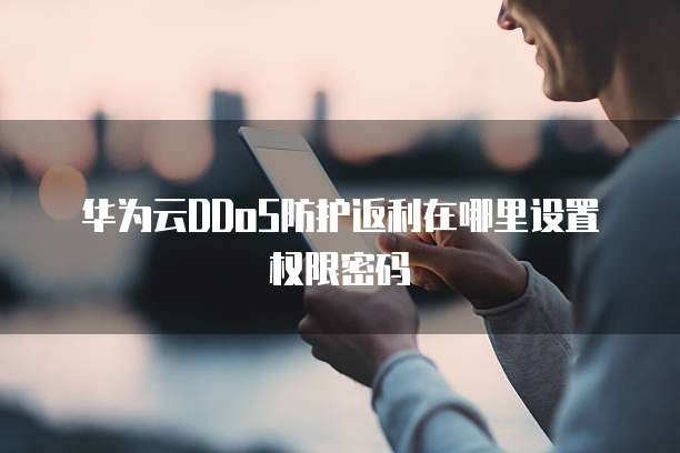 华为云DDoS防护返利在哪里设置权限密码